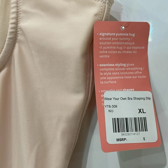 YUMMIE by Heather Thomson Nude Wear Your Own Bra Shaping Slip Size XL NWT - Picture 9 of 11